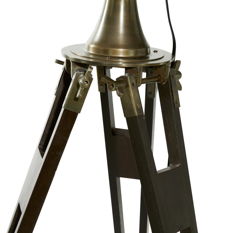 Lampe sur pied brune Simmerman