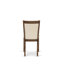 L'ensemble de salle à manger 6 pièces contient une table de salle à manger rectangulaire avec des pieds en X et 4 chaises rembourrées en tissu de lin beige clair avec un banc, jacobin vieilli-267929775-267929771-207524968