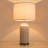 SIMPOL HOME 25 in. Ceramic Table Lamp with Natural White Linen Shade