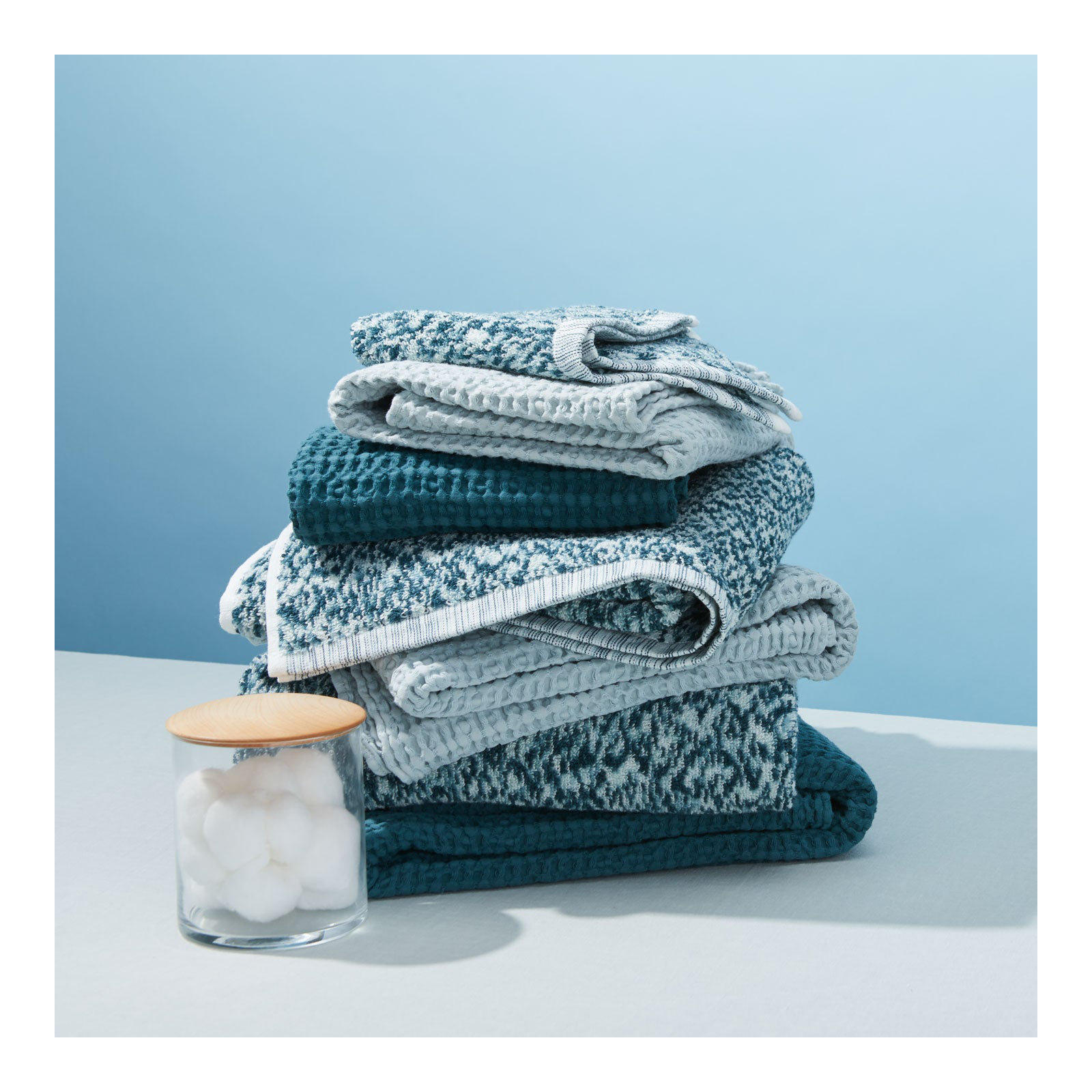 Simple Cotton Hand Towel, Peacock, Hand Towel - 1 Pack