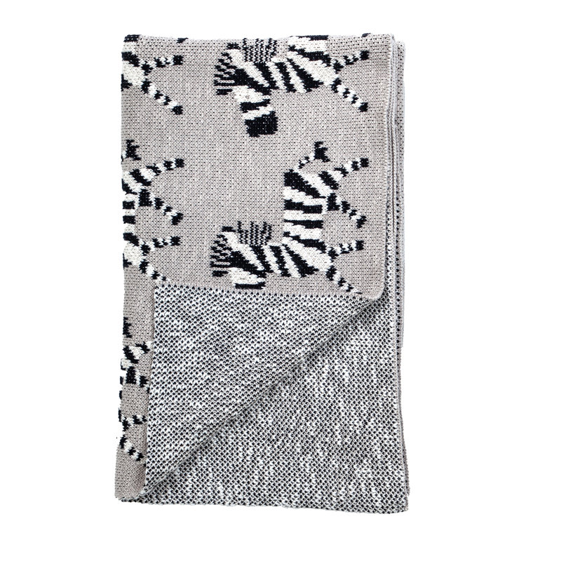 Parkland Collection Zara Cotton Knitted Baby Blanket, 32" x 40", Gray
