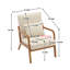 Fauteuil d'appoint COOLMORE, fauteuils de salon rembourrés en bois massif avec un coussin pour le salon, la chambre à coucher et la chambre d'amis-2044046005