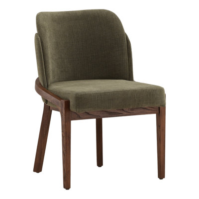 Jacquelyn Elm Upholstered Dining Chair, Off-white