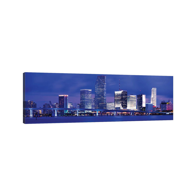 Miami, Florida, USA - Wrapped Canvas Panoramic Print, 182.88 cm H x 60.96 cm W