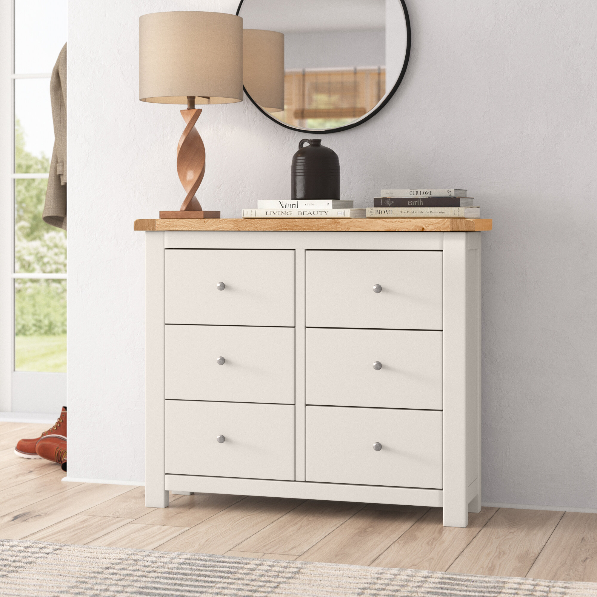 Imogen wood 6 drawer deals double dresser