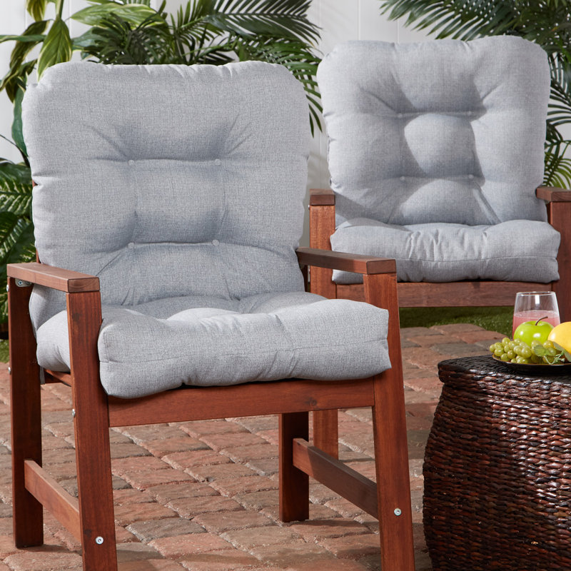 Coussin de chaise d'extérieur Lester, 2, H 21 po x l 21 po x P 21 po, Gris chiné