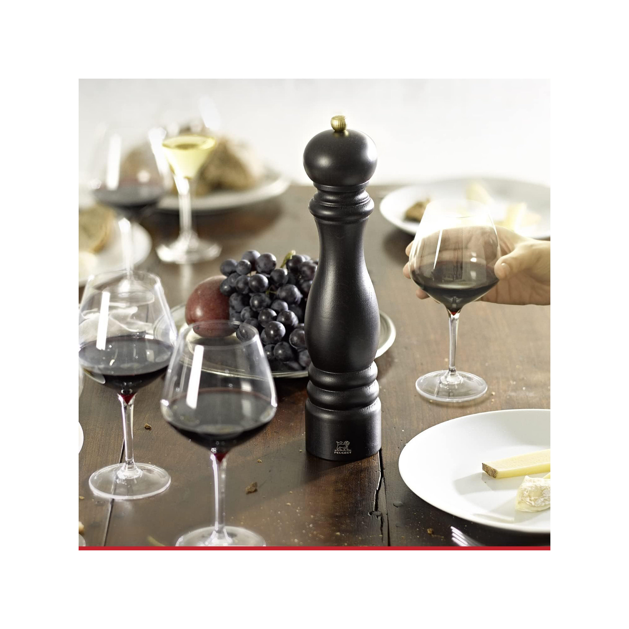Peugeot Paris Pepper Mill, Chocolate/Gold, 11.82" H x 2.63" W x 2.63" D