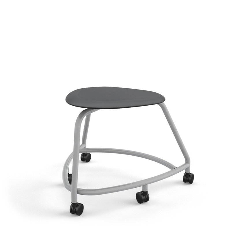 Chaise 360, roulettes rigides, Black, 24", Roulettes rigides