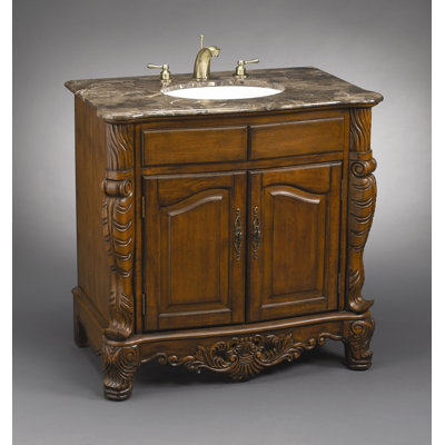 36'' Single Bathroom Vanity with Stone Top