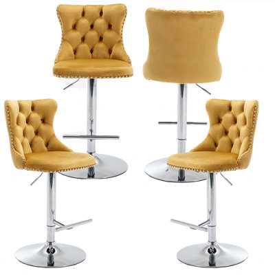 Kieston Swivel Upholstered Adjustable Height Counter Stool