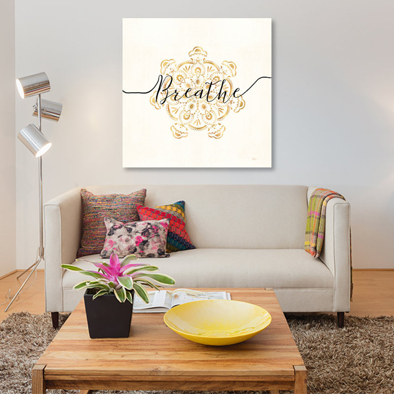 « namaste ii », art textuel sur toile tendue, H 12 po x l 12 po x P 0,75 po