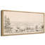 «Serene Winter Panorama Elegant Snowy Countryside Decor», reproduction encadrée sur toile-98042309-111375417
