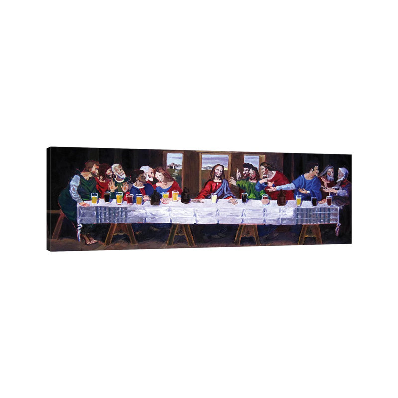 The Last Beer Tasting by Scott Clendaniel - Wrapped Canvas Panoramic Painting, 30.48 cm H x 91.44 cm W x 3.175 cm D