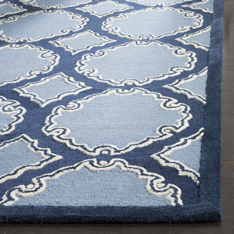Mccullough Hand Tufted Wool Geometric Rug, Rectangle 8' x 10'