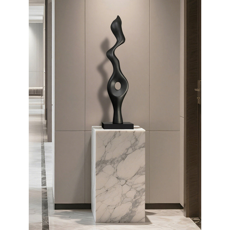 Décorations de sculpture abstraites modernes et minimalistes, Noir