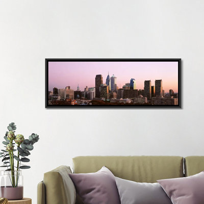 «Skyscrapers in a City, Philadelphia, Pennsylvania, USA # 2», reproduction de photo panoramique