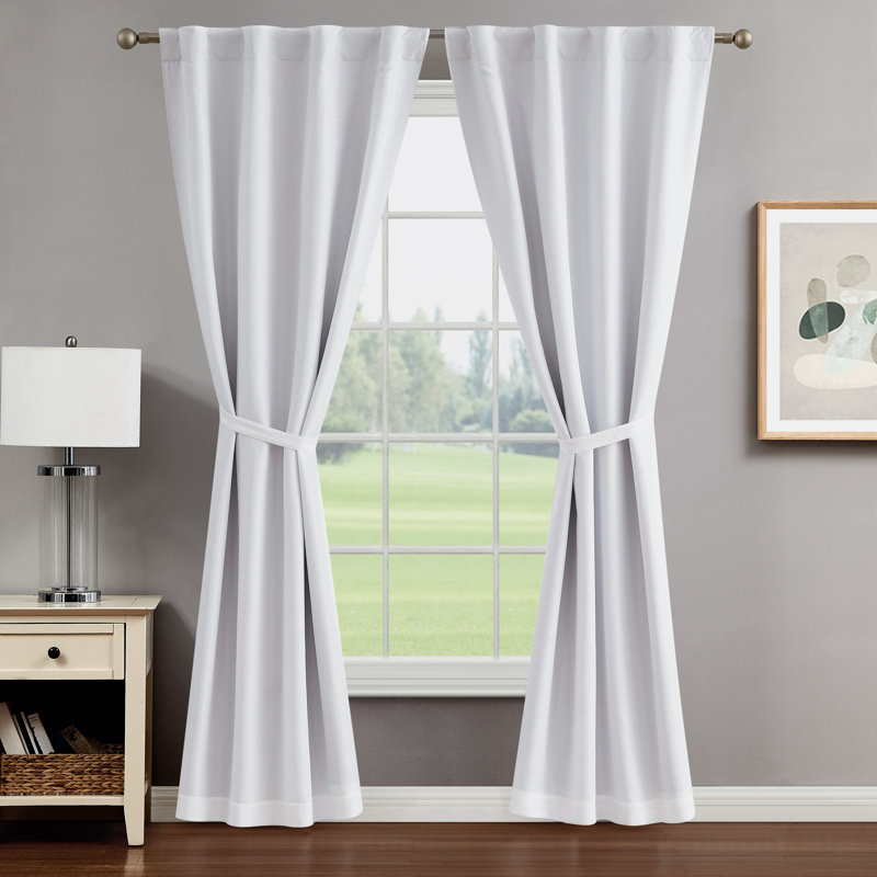 Blackout Curtain, 38'' W x 84'' L, Off White/Gray