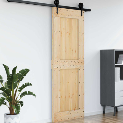 Porte vidaXL en bois de pin massif naturel 31,50 x 82,68 NARVik
