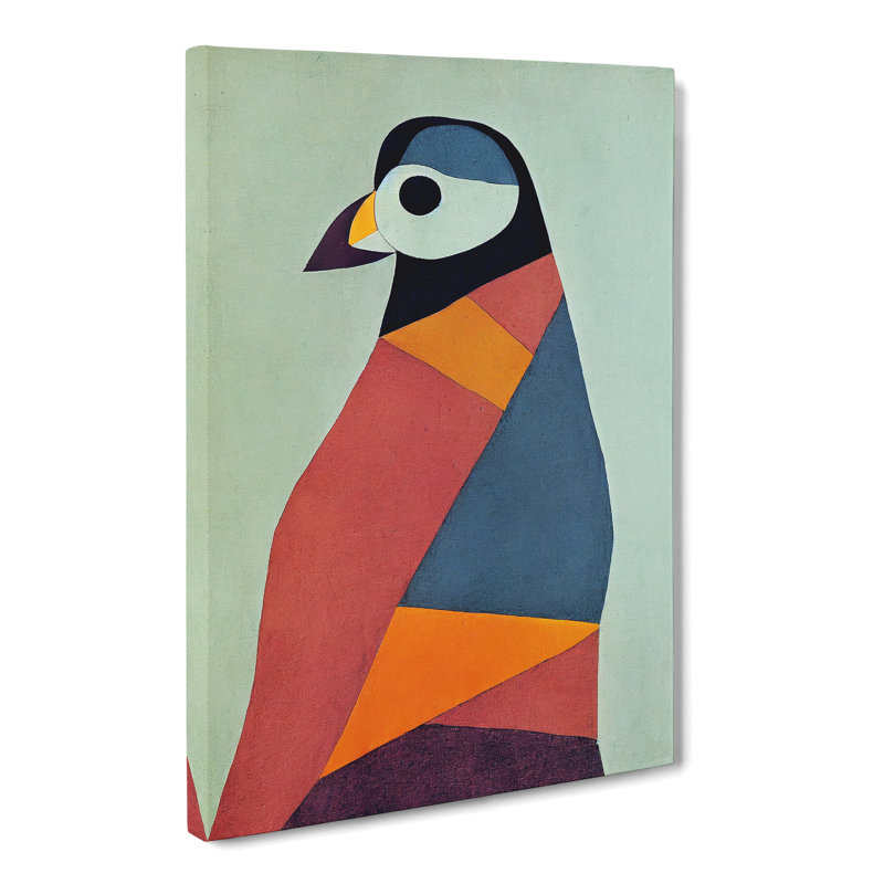 Farmingdale Puffin Abstract - Wrapped Canvas, 50cm H x 35cm W x 3cm D