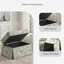 Pouf de rangement rectangulaire capitonné avec couvercle relevable (paquet de 2)-908526618