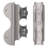 Walnut 8.06' 7-Step Wood Rolling Sunburst Wheel Ladder-79231892