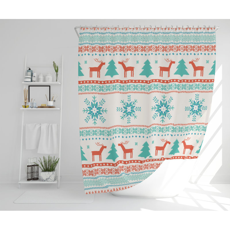 Cope Polyester Shower Curtain Set