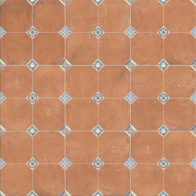 Merola Tile Manises Decor Cuero 13" x 13" Porcelain Patterned Wall & Floor Tile