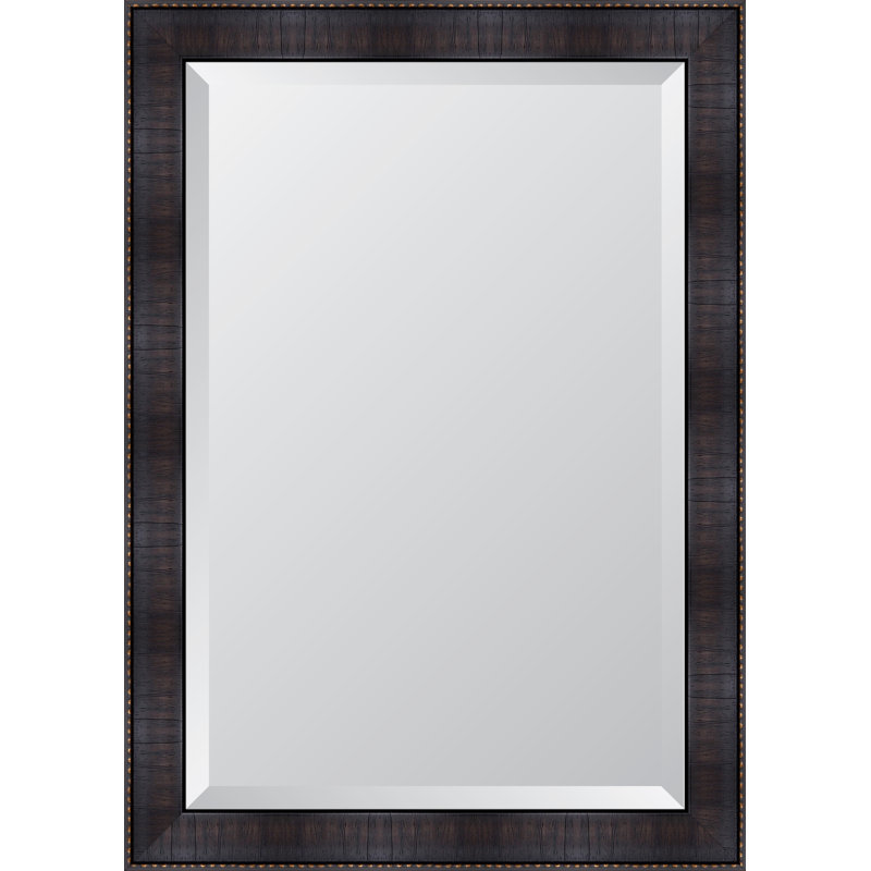 Miroir mural à cadre en résine, H 42 po x l 30 po, Espresso