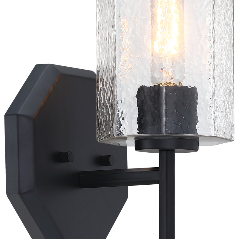 Applique murale en acier Goodfield, Noir mat