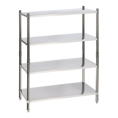 4 Tier Stainless Steel Adjustable Shelving