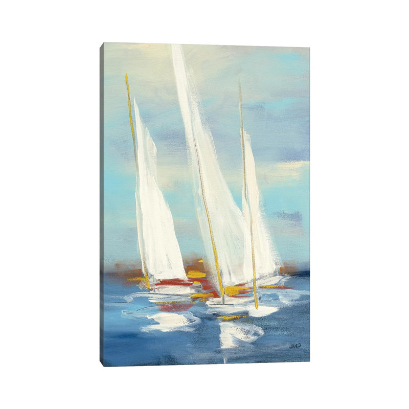 Summer Regatta III Red Yellow 1 Piece Wrapped Canvas Painting, 101.6 cm H x 66.04 cm W x 3.175 cm D