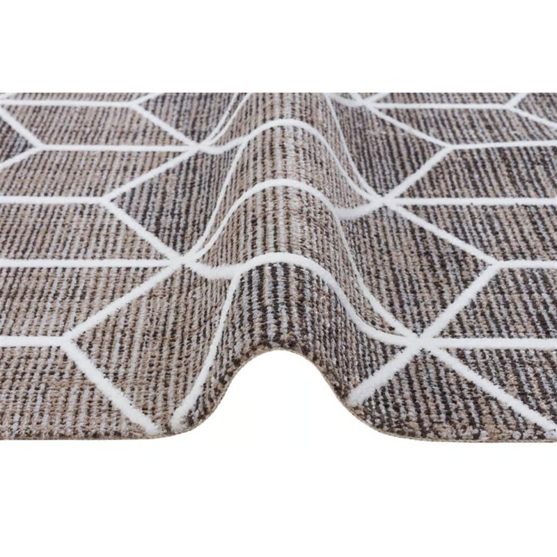 Sulman Cotton Geometric Indoor / Outdoor Rug, Rectangle 6'7" x 9'6"