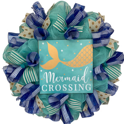 Beach Wreath Mermaid Crossing