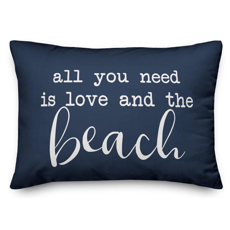 Outdoor Throw Pillow, Navy