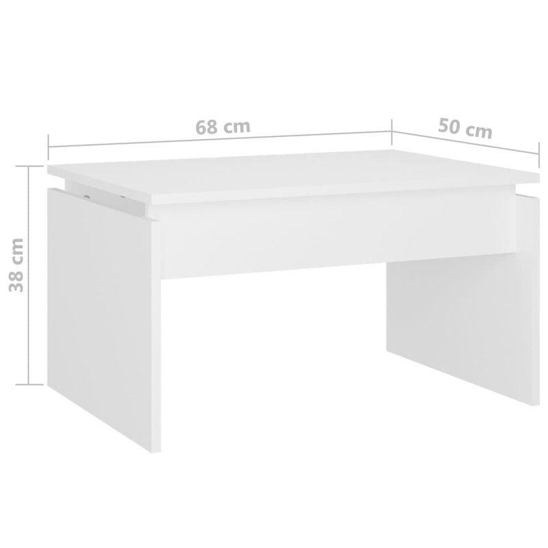 Goderski Sled Coffee Table, White