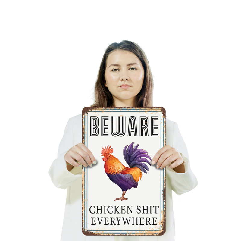 Plaque en aluminium 12 po x 18 po Beware, H 12 po x l 18 po x P 0,1 po