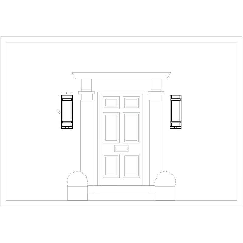 Alban Large One Light Outdoor Wall Lantern from Generation Lighting , 24.6" H x 8" W x 6.88" D, No, Antique Bronze