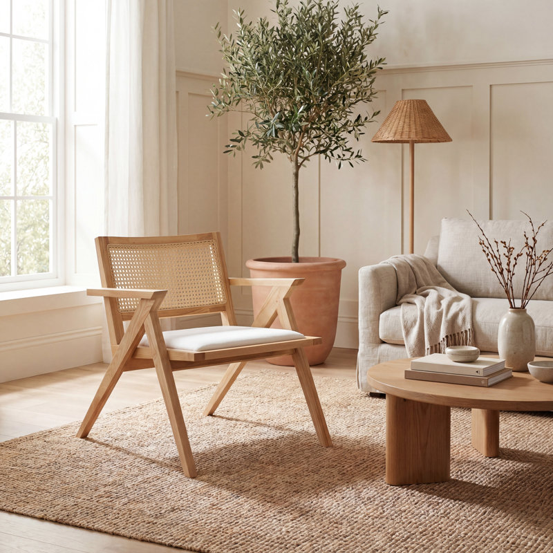 Rumill Upholstered Armchair, Natural
