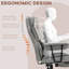 Fauteuil de bureau de 45,3 po à 48,4 po de hauteur, gris, avec 6 points de vibration, soutien lombaire, siège large pour utilisation prolongée et chauffage à 3 niveaux, coussin amovible, capacité de 400 lb