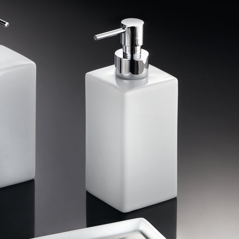 Saon Soap / Lotion Dispenser, Polished Chrome