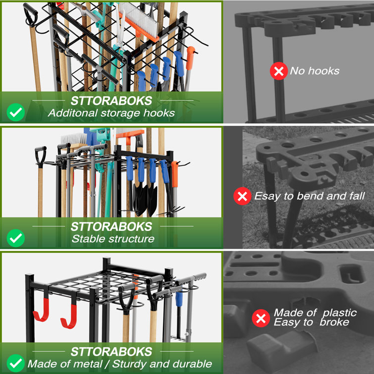 WFX Utility™ Cliffside Garden Tool Organizer, Storage Hooks, Yard Tool  Tower Rack, Garage Organization, Storage & Reviews
