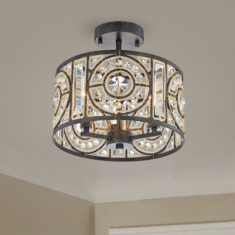 Plafonnier semi-encastré 3 lumières 12 po Broome