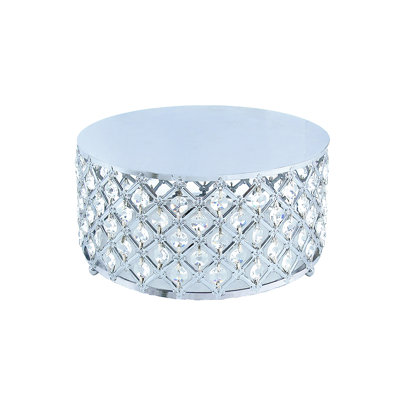 Kerwayne Crystal Bead Metal Lattice Cake Stand