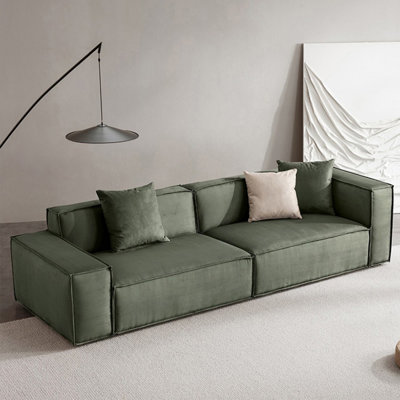 Coussin modulaire en polyester vert