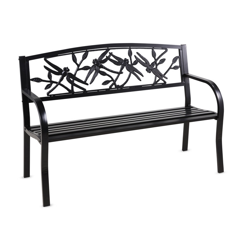 Banc de jardin en fer Arka Dragonfly, Noir