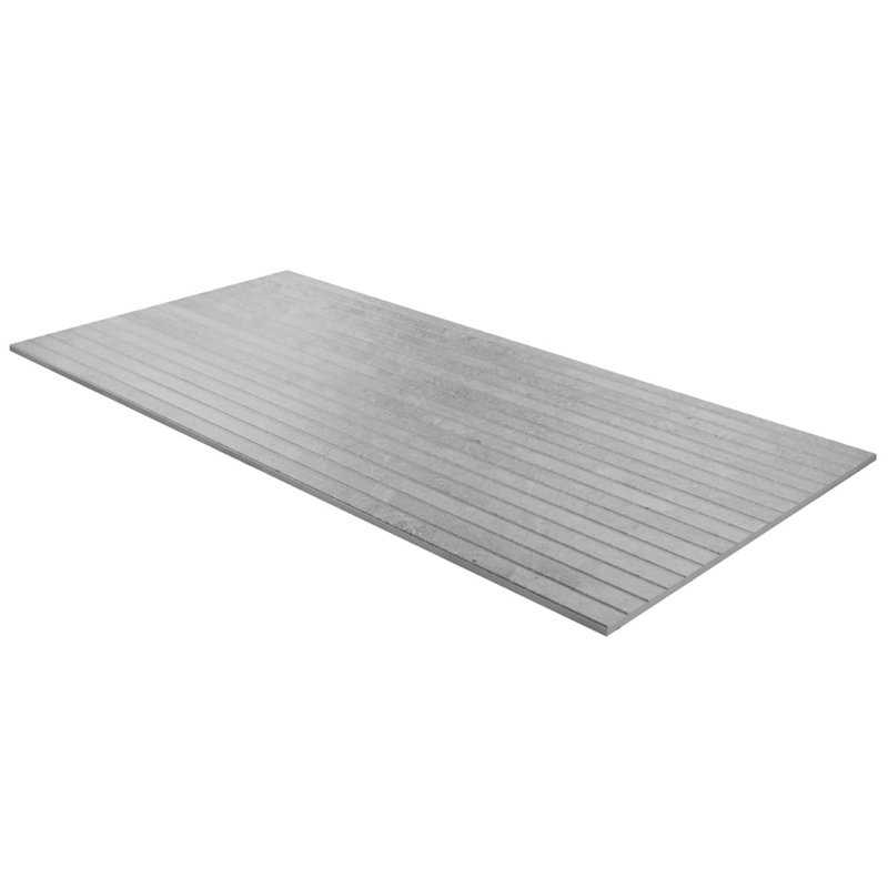 Lune 24x48 Fluted Matte Porcelain Tile, Ice Light