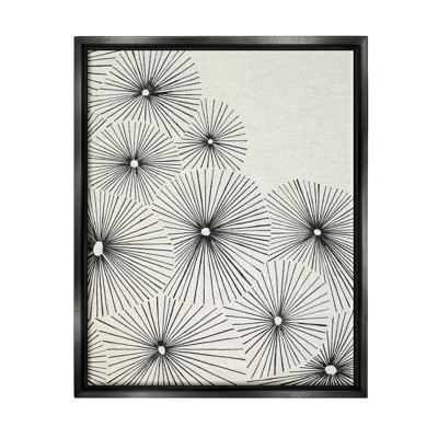 "Red Barrel Studio®", fleurs abstraites encadrées sur toile flottante par Grace Popp