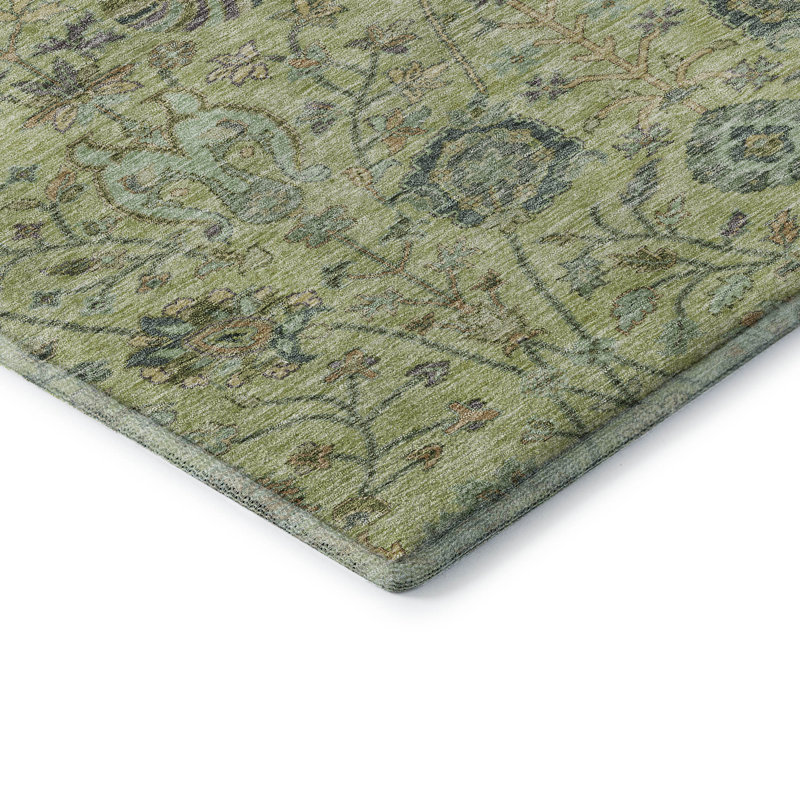 Premium Machine Washable Alexa AMF1087 Floral Rug, Rectangle 5' x 7'6"