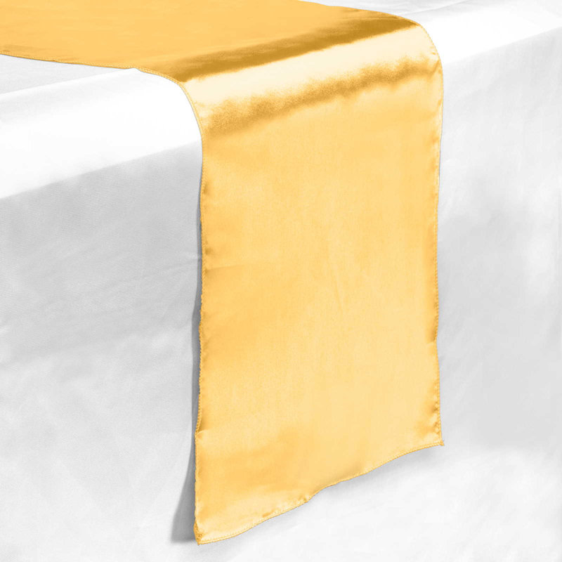  Rectangular Satin Table Runner, Gold