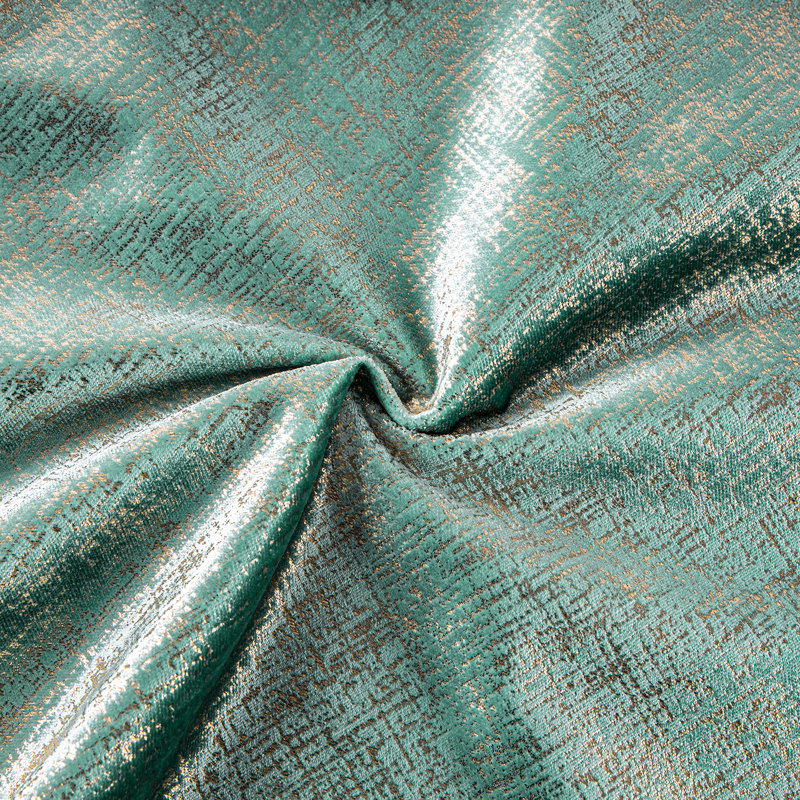 Turquoise Rectangular Velvet Throw Pillow Set with Gilded Design